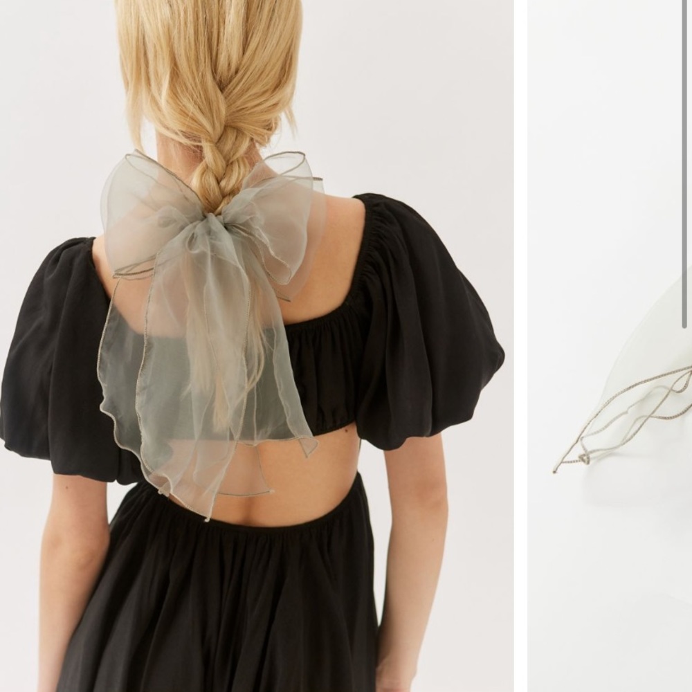 UO chiffon hair bow barrette